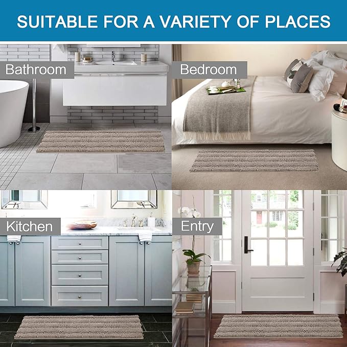 H.VERSAILTEX Bathroom Rugs Bath Rug Set 2 Piece Bathroom Contour Rug Toilet Mat - Image 6
