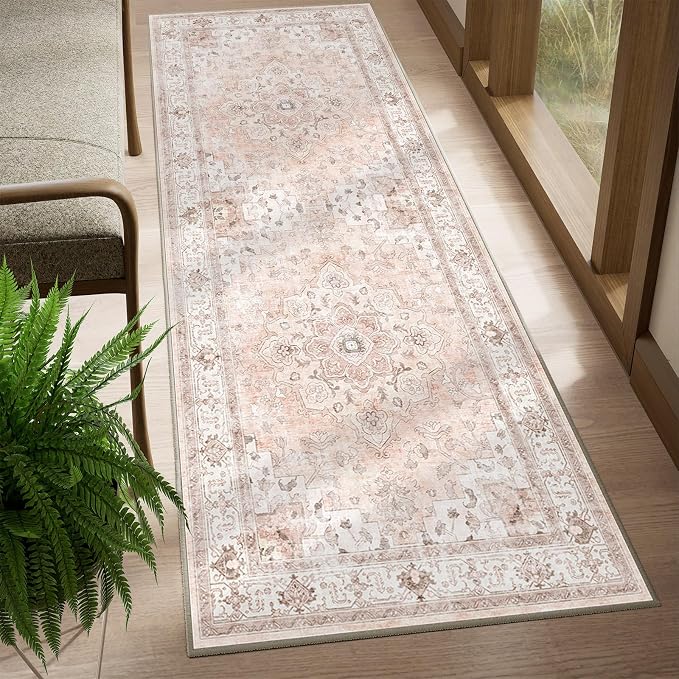 CAPALOCA Machine Washable Rugs Nursery Rug 2x10 Cute Girl Non Slip Low Pile - Image 2
