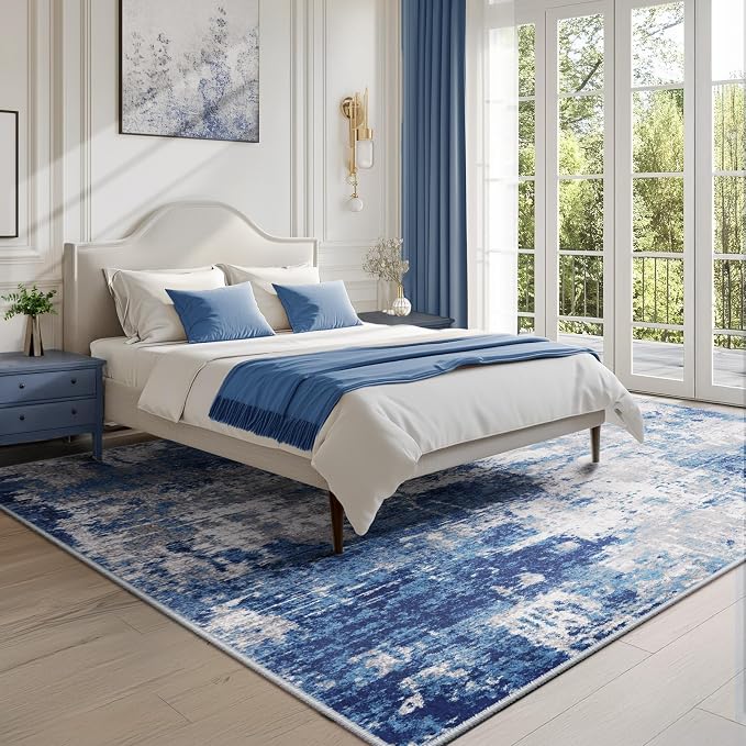 RELEANY Washable Area Rugs 10'x14' Non-Slip Modern Abstract Soft - Image 7