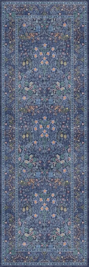 Hazo Haus Non Slip 2x6 Dark Blue Kitchen Runner Rug - Image 3