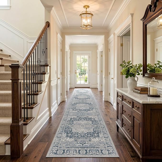 Rugxara 2x10 Runner Rug, Washable Kitchen Rugs, Non Slip Low Pile Area Rug - Image 3