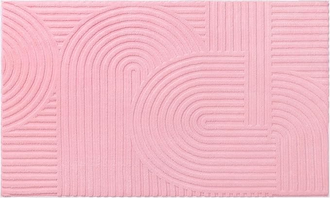 Pauwer Pink Area Rug for Girls Bedroom 3x5 Soft Fluffy Non Slip Machine - Image 9
