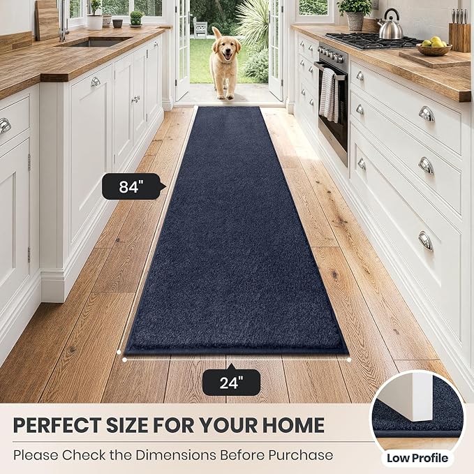 PURRUGS Dirt Trapping Door Mat 24" x 84", Non-Slip Machine Washable Entryway Rug - Image 8