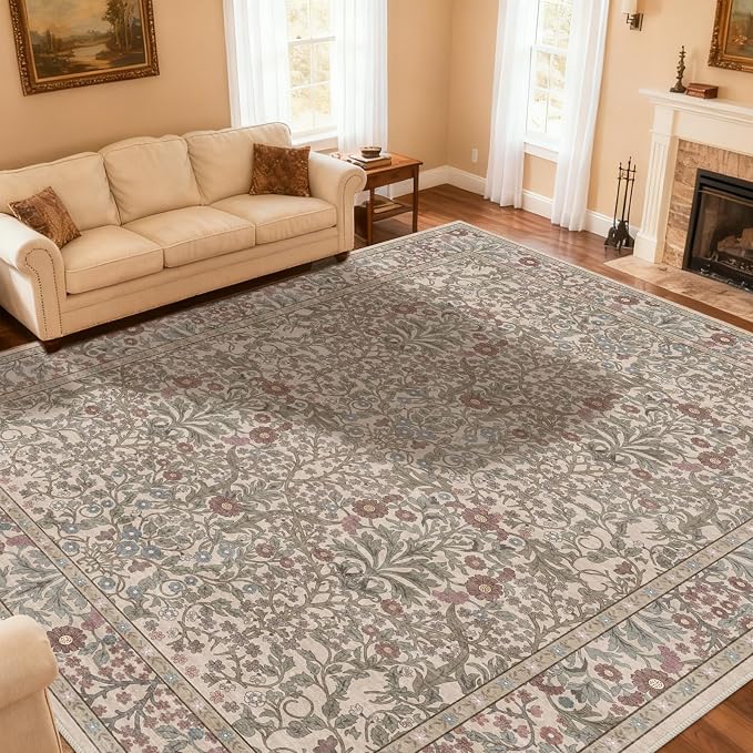 Area Rug for Living Room, 10x12 Large Washable Rugs for Dining Room, Non Slip - Image 3
