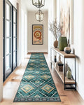 BESTSWEETIE Area Rug 2x10 Rug Machine Washable Non-Slip Low Pile Print Pattern by BESTSWEETIE
