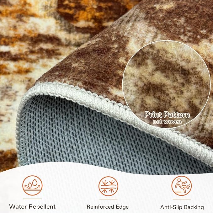 BESTSWEETIE Area Rug 2x8 Rug Machine Washable Non-Slip Low Pile Print Pattern - Image 4