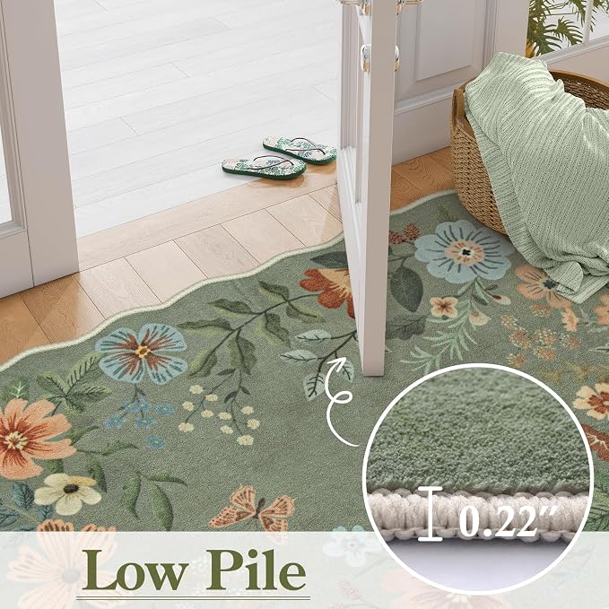 Lahome Floral Hallway Runner Rug Non Slip, Distressed Carpet - Image 5