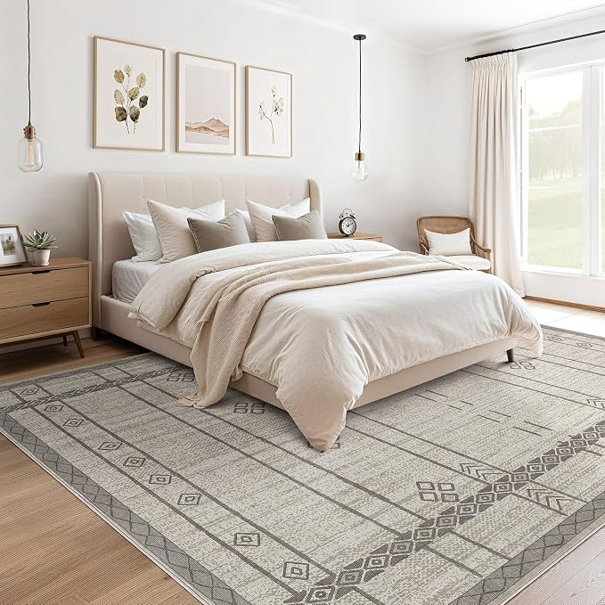 cotiled 5x7 Area Rugs Living Room Rug: Washable Boho Rugs - Image 4
