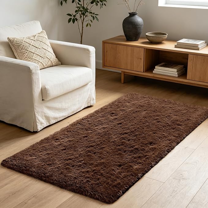 Shag Runner Rug for Bedroom Living Room 2x6 Upgrade Non-Slip Fluffy Soft - Image 7