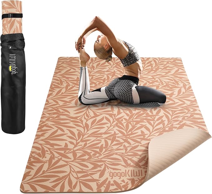 Gogokiwi Large Yoga Mat – 1/4" & 1/2" Thick Exercise Mats by Gogokiwi