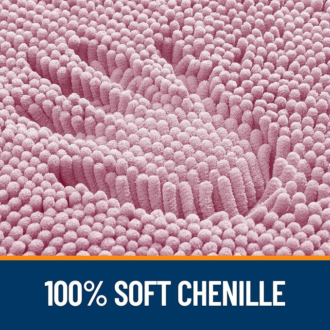 OLANLY Large Bathroom Rugs 45x27, Extra Soft Absorbent Chenille Bath Rugs - Image 3