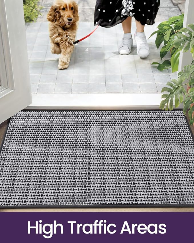 DEXI Ultra Thin Door Mat Indoor Entrance 36x56, Non Slip Rubber Backed Entryway - Image 6