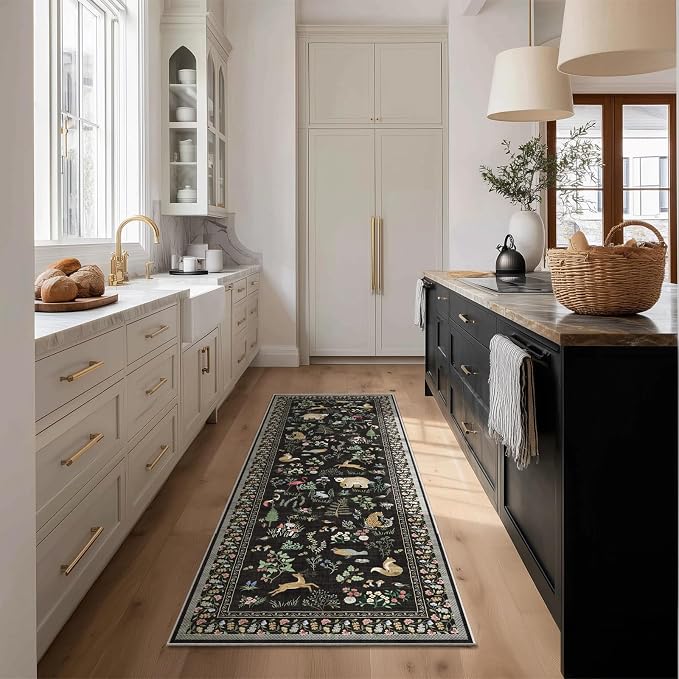 Machine Washable Kitchen Runner Rugs: 2'x6' Entryway Rug Non Slip Low Pile - Image 7