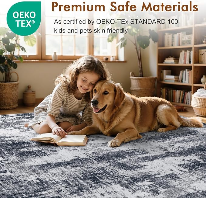 8x10 Ft Large Area Rugs for Living Room, Soft Non-Slip Washable Rugs Modern - Image 4