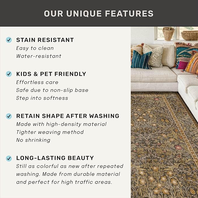 Washable Living Room Rug 6x9 - Image 7