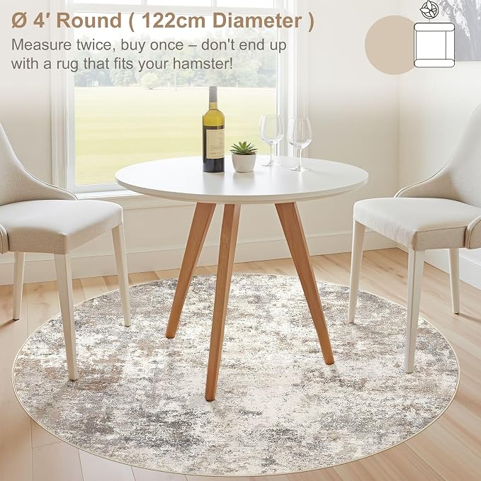 UERMEI 4ft Round Area Rug Living Room Rugs - Image 2