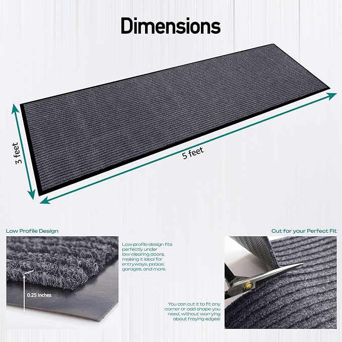 MaxMat® Extra Large Commercial Floor Mat, 3 x 5 Feet Heavy Duty Made in USA - Image 3