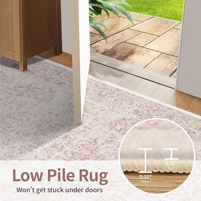 Rugxara 2'6" x 8' Hallway Runner Rug, Non Slip Boho Runner Rugs - Image 6