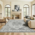 5x7 Area Rug for Living Room-Vintage Farmhouse Boho Floral Washable Stain by Unknown