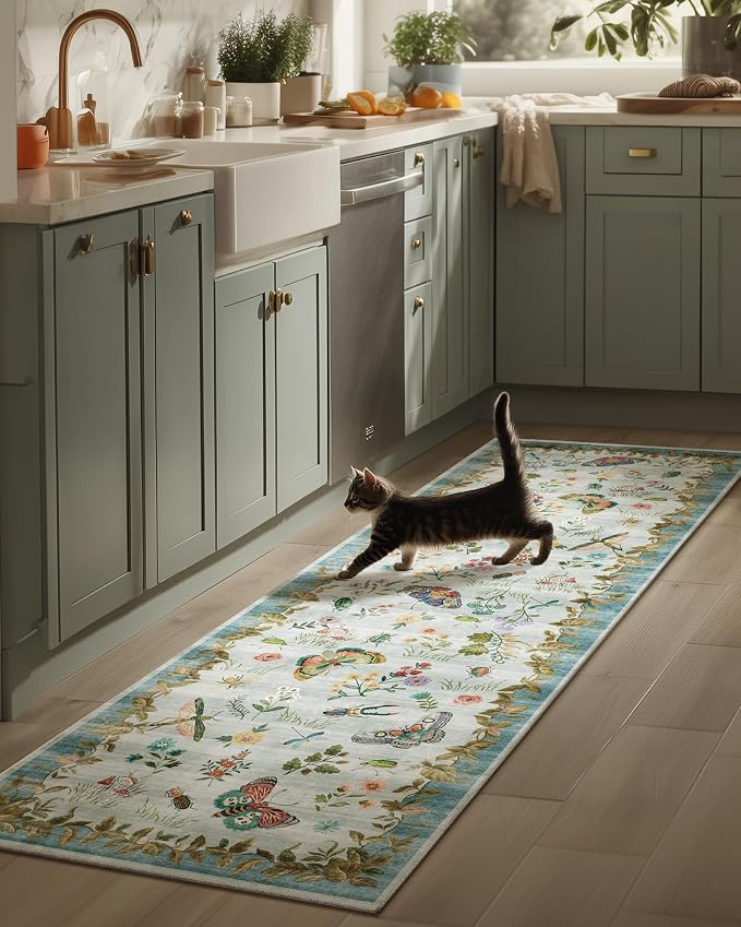 Machine Washable Runner Rug for Entryway: 2'x6' Kitchen Rugs Stain Resistant by palohom