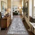 2x6 Runner Rug for Entryway Hallway-Vintage Farmhouse Boho Floral Neutral by Unknown