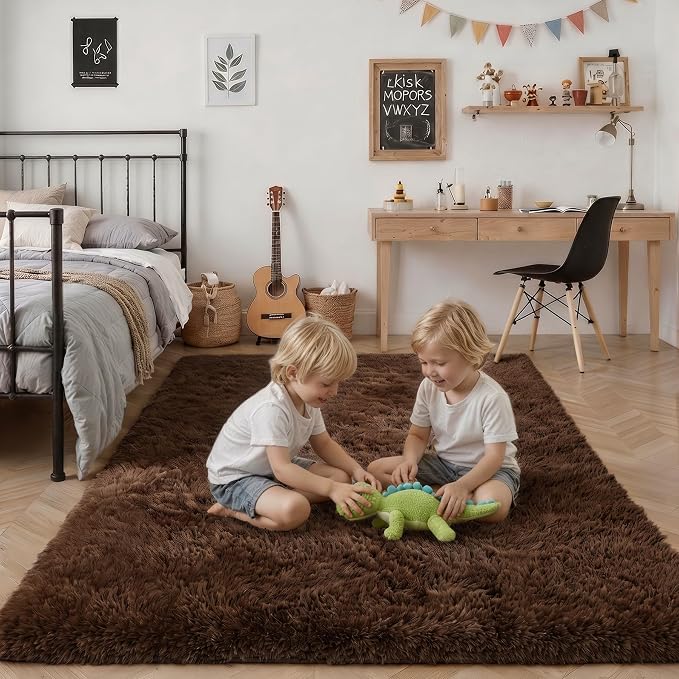Fluffy 5x7 Area Rugs for Living Room Bedroom: Ultra Soft Shag Rug Non-Slip - Image 7