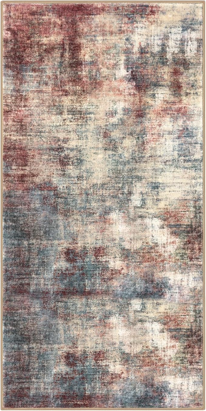 IOHOUZE Abstract Runner Rug 2x4 Ft Entryway Rugs Washable Door Mat Indoor - Image 9