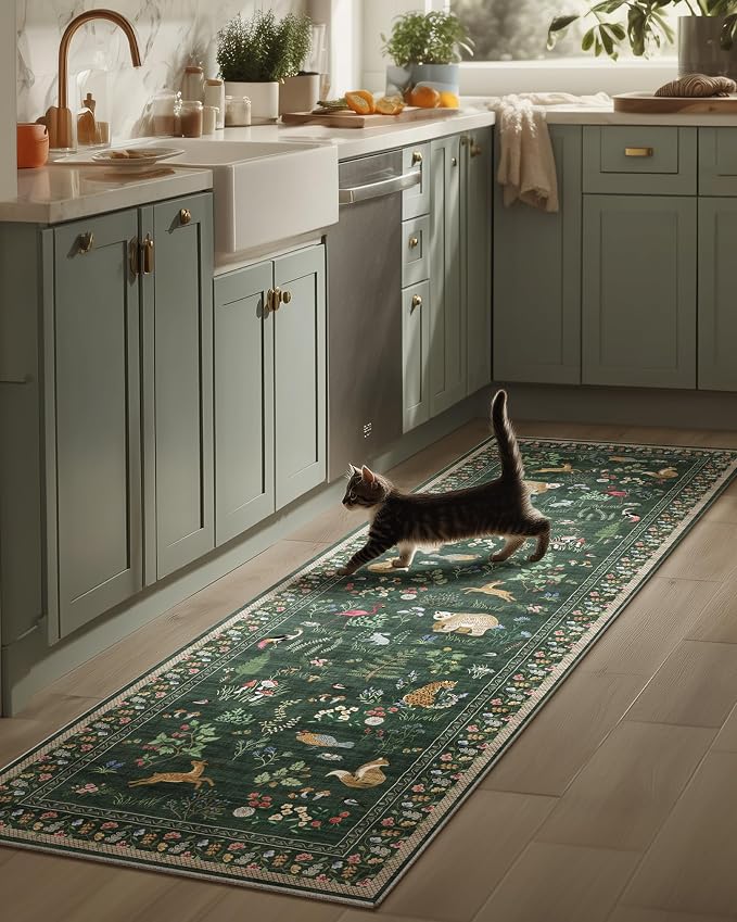 Washable Kitchen Rug Runners for Hallways: 2'x6' Bedroom Runner Rug Non Slip by palohom