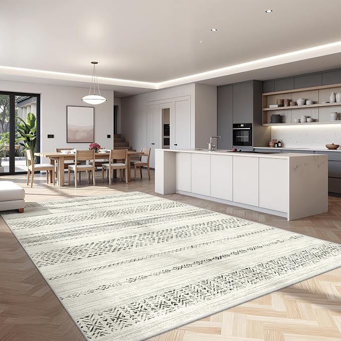 Miukiki 6x9 Area Rug for Living Room Moroccan Washable Rugs Non Slip Indoor - Image 7