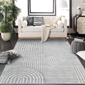 Lahome Abstract Washable Rugs, Soft Area Rugs 4x6 Non-Slip Grey Rug by Lahome
