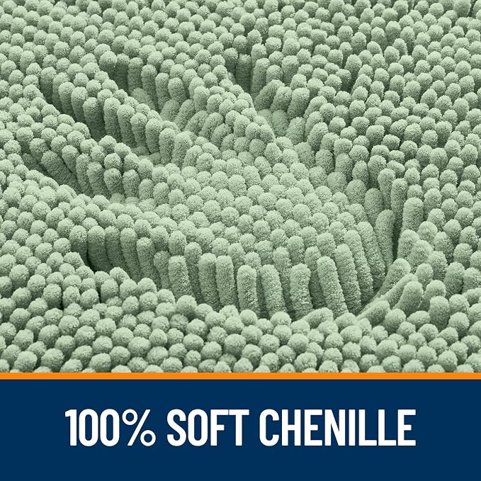 OLANLY Toilet Rugs U-Shaped 24x20, Extra Soft Absorbent Chenille Contour - Image 3