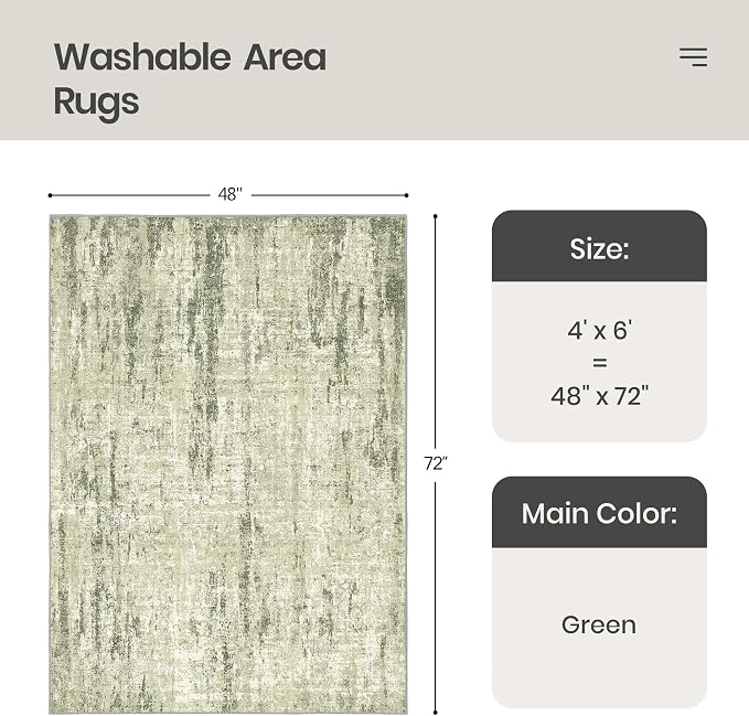 Valenrug Washable Rug 4x6 - Image 2