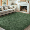 4x6 Ft Shag Green Area Rug for Bedroom Living Room, Ultra Soft Fluffy Furry by Cuzwlovita
