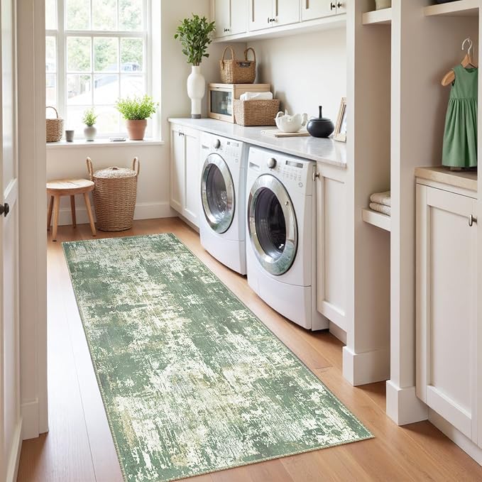 RELEANY Washable Area Rugs 2'x10' Non-Slip Modern Abstract Soft - Image 3