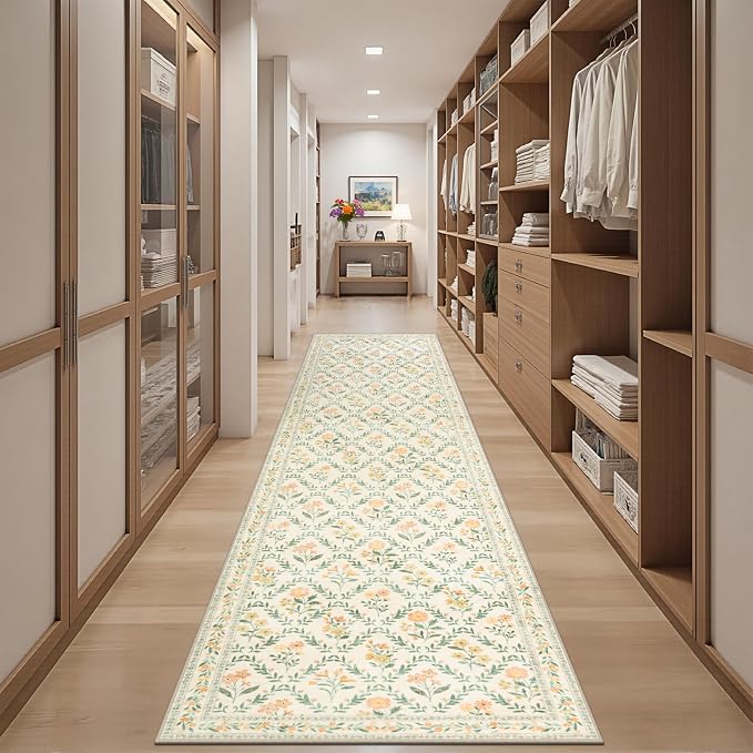 Runner Rug for Entryway: 2.6x10 Kitchen Rugs Non Slip Washable Ultra-Thin Soft - Image 5