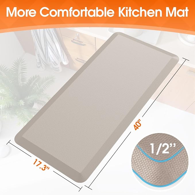 TranquilRelax Extra Large Kitchen Mat Rug, 17.3''x39'' | Non-Slip Bottom - Image 2