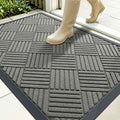 OLANLY Front Door Mat Outside Entrance 35x23, Heavy Duty Sturdy Natural Rubber by OLANLY