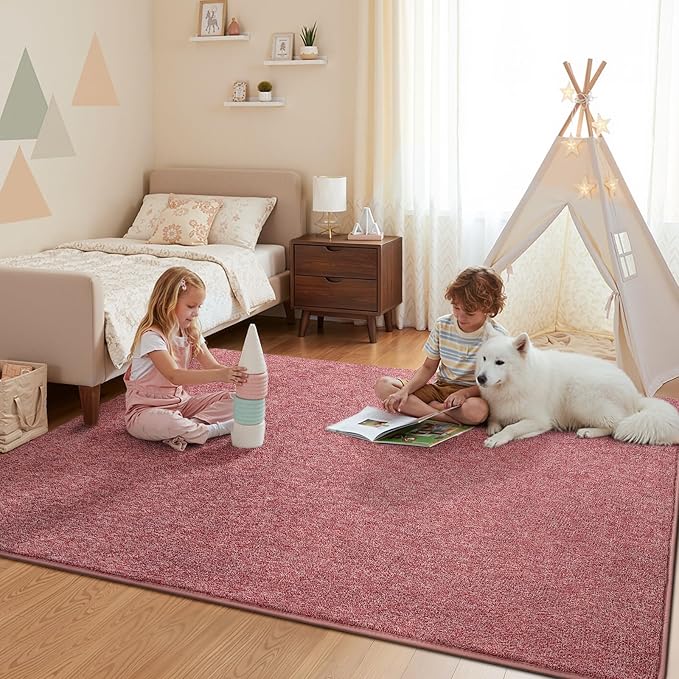 Pettop 6x9 Red Area Rugs for Living Room Bedroom, Thickened Memory-Foam Throw - Image 6