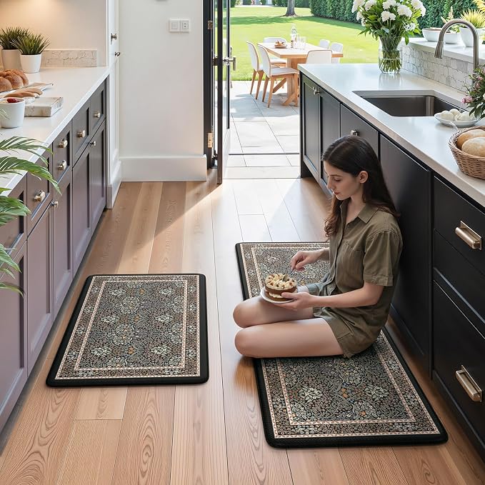 Collive Kitchen Mats Cushioned Anti Fatigue, Waterproof Kitchen Floor Mat Non - Image 7