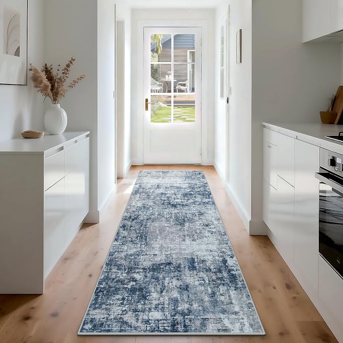 Runner Rug for Hallways Kitchen 2'6"x8' Washable, Non Slip Carpet 8ft Area Rugs by Aelenmu