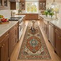 RELEANY Area Rugs Runner 2'x10' Washable Non-Slip, Floral Vintage Distress by RELEANY
