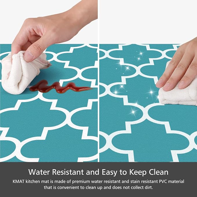 KMAT Kitchen Mat 0.47inch Cushioned Anti-Fatigue Kitchen Rug, Waterproof - Image 4