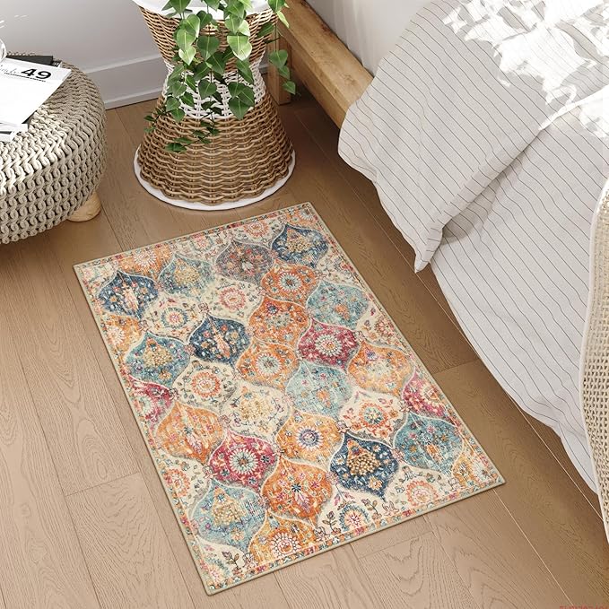 Lahome Moroccan Trellis Washable Rug, 2x3 Kitchen Rugs - Image 6