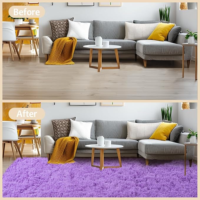 Mugorn 6x9 Rugs for Living Room, Large Fluffy Area Rugs for Bedroom, Soft - Image 6