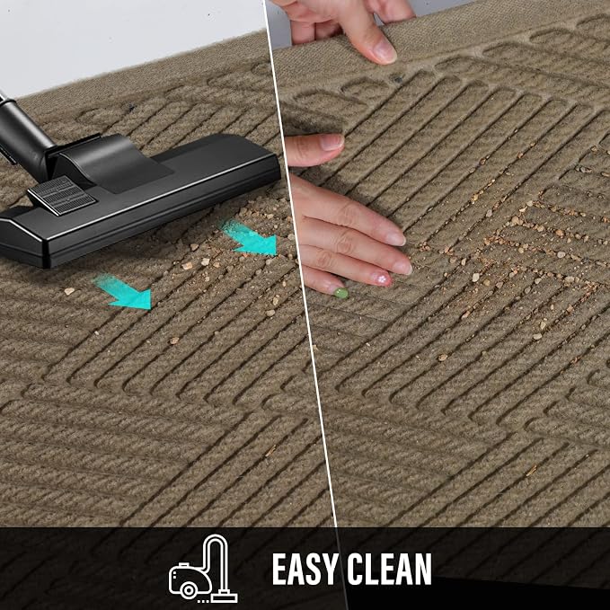 HIYARD Sturdy Front Door Mat, Absorbent Muddy Dirt Resist Welcome Door Mats - Image 6