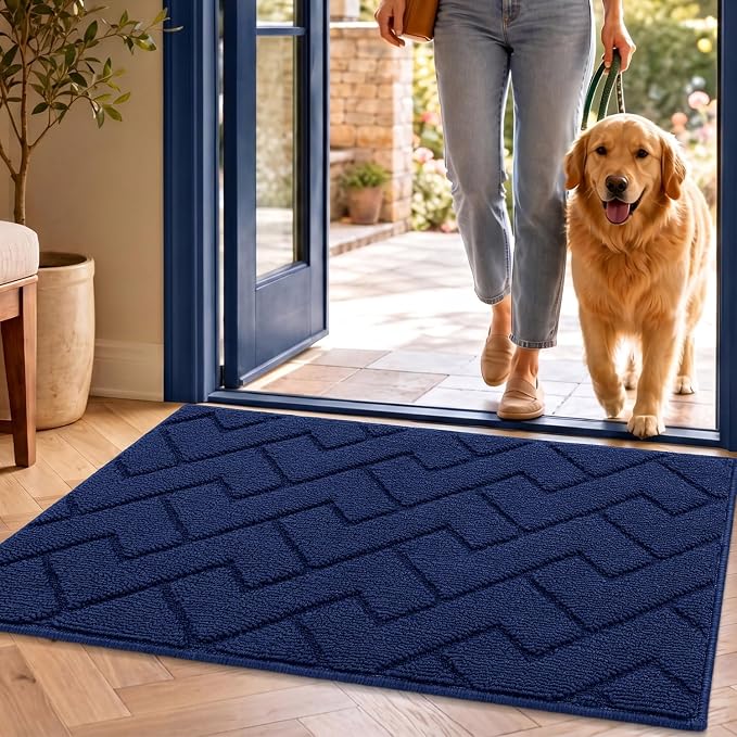hicorfe Indoor Door Mat, TPR Backing Dirt Trapper Entryway Mat, Washable Floor by Hicorfe