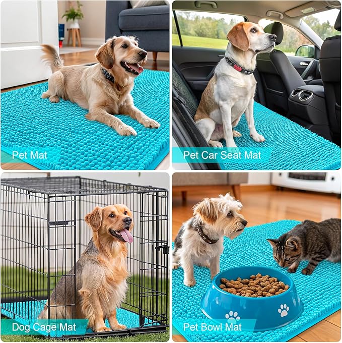 OLANLY Dog Door Mat for Muddy Paws 70x46, Absorbs Moisture and Dirt, Absorbent - Image 7