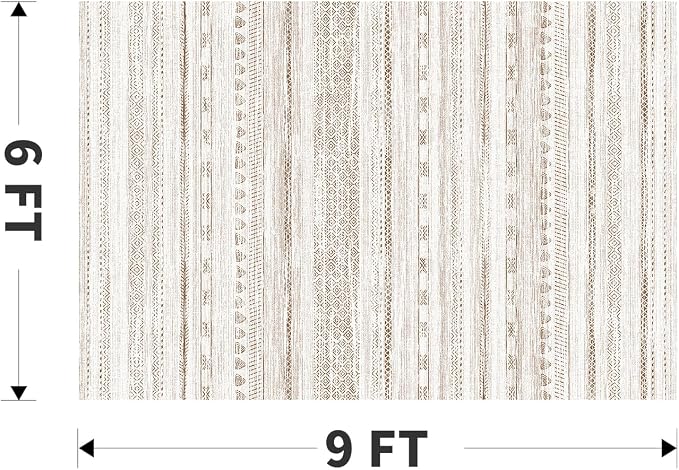 6x9 Area Rugs for Living Room Machine Washable Rug Distressed Indoor Carpet - Image 2