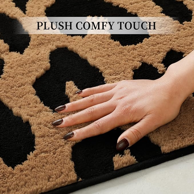 YIHOUSE 5×7 Ft Leopard Area Rugs, Washable High-Low Pile Plush Soft Rug - Image 7