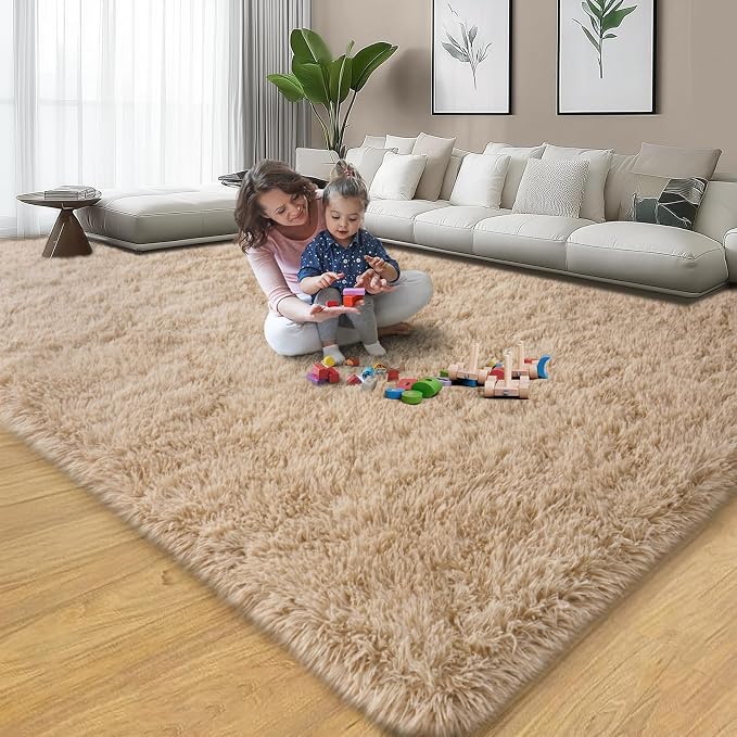 qulint Area Rugs 9x12 Living Room, Fluffy Rug - Image 7